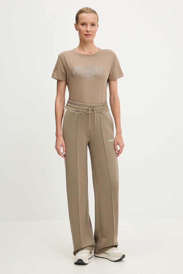 Bavlnené tričko Guess INGRID V5YI08.J1314 béžová AW25