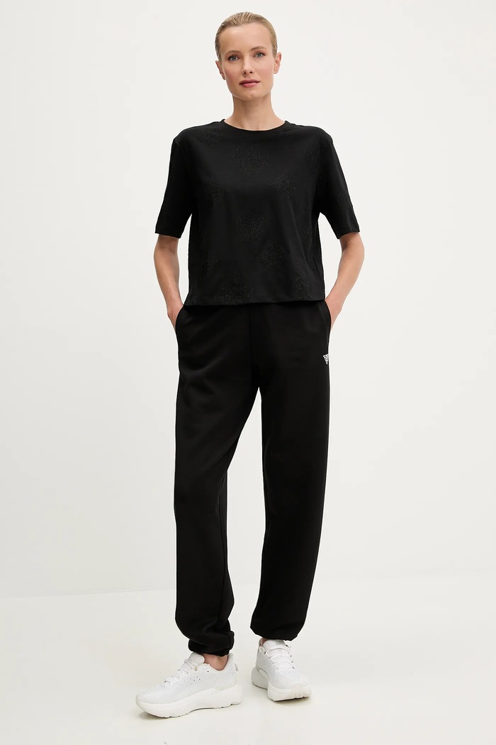 Bavlnené tričko Guess PEONY V5YI10.I3Z14 čierna AW25