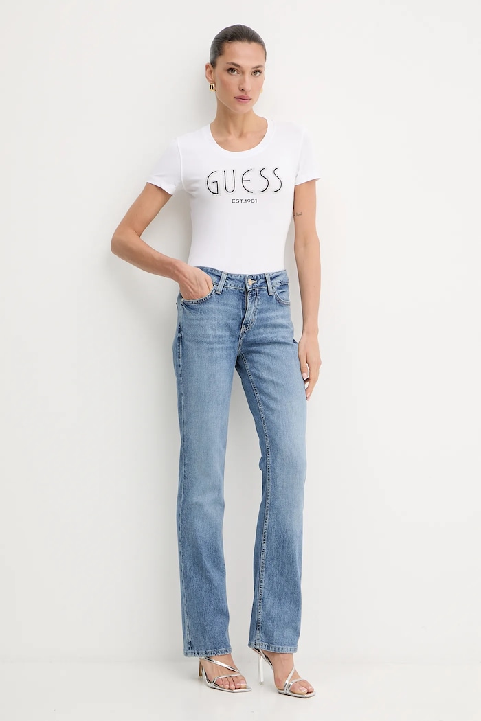 Guess tricou W5YI05.J1314 alb AW25