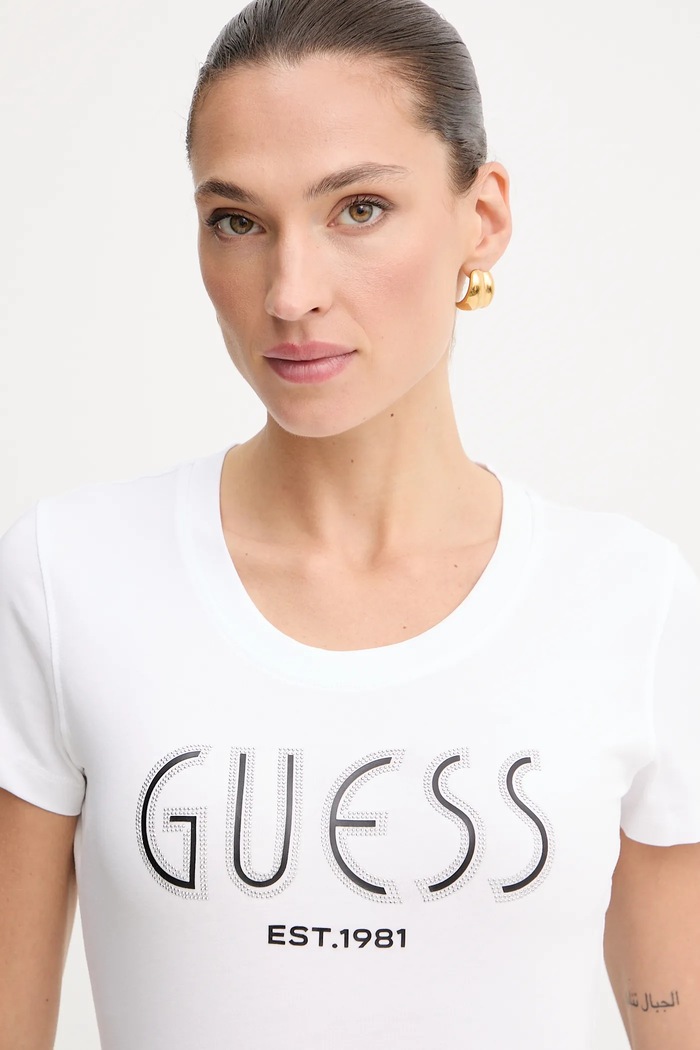 Guess tricou alb W5YI05.J1314
