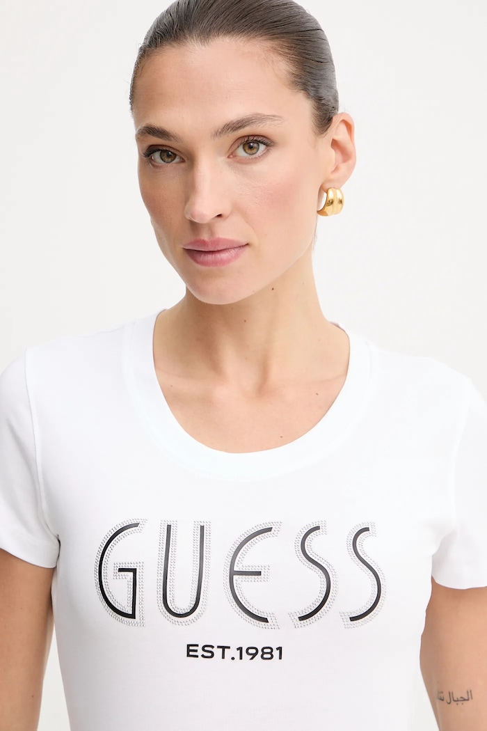 Guess tricou alb W5YI05.J1314