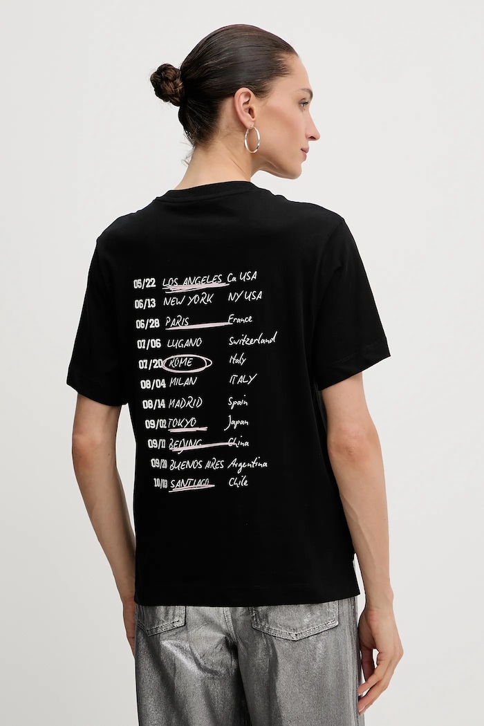 Odzież Guess t-shirt bawełniany W5YI07.I3Z14 czarny