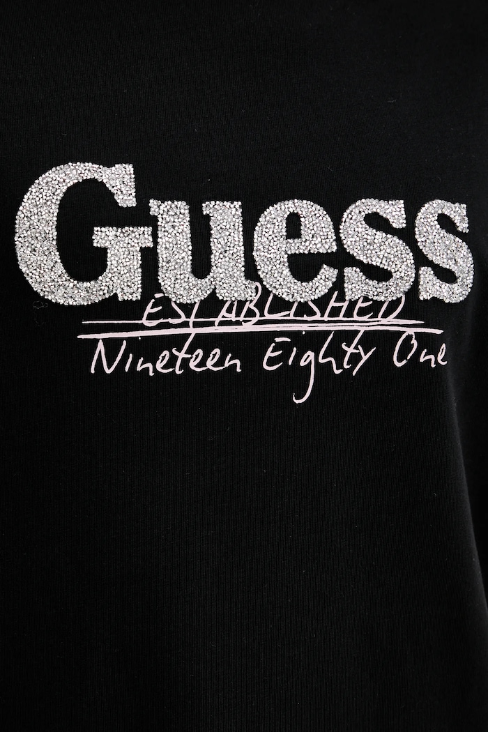 Guess t-shirt bawełniany W5YI07.I3Z14 czarny