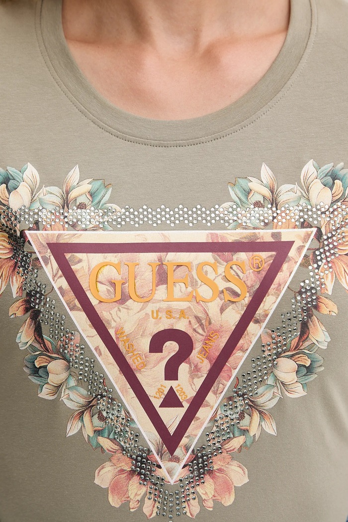 Tričko Guess W5YI08.J1314 zelená