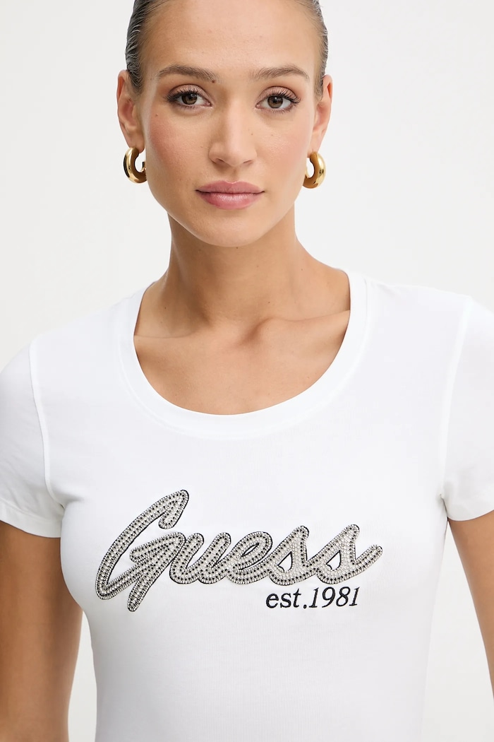 Guess tricou alb W5YI16.J1314