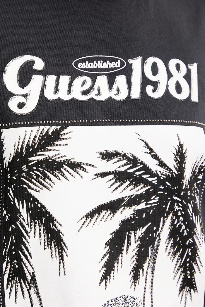 Bavlnené tričko Guess W5YI17.I3Z14 čierna