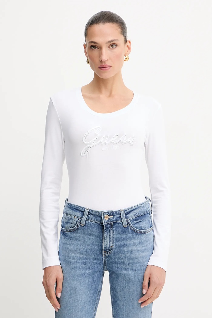 Guess longsleeve regular biały W5YI26.J1314