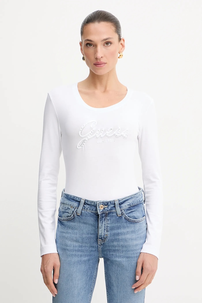 Guess longsleeve regular biały W5YI26.J1314