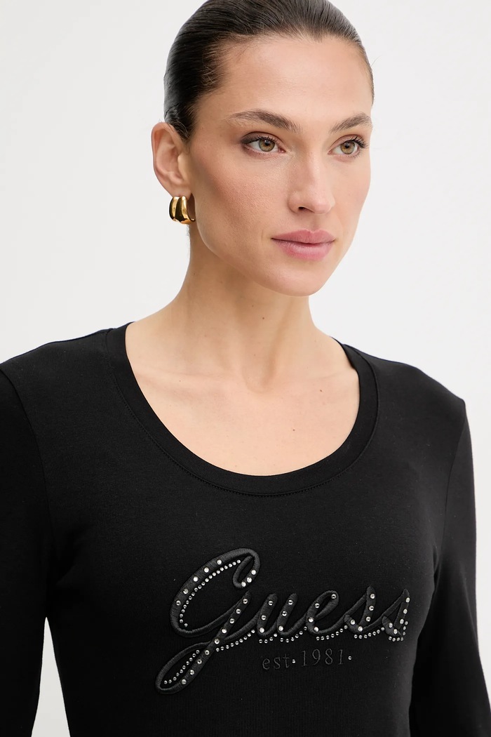 Guess longsleeve negru W5YI26.J1314