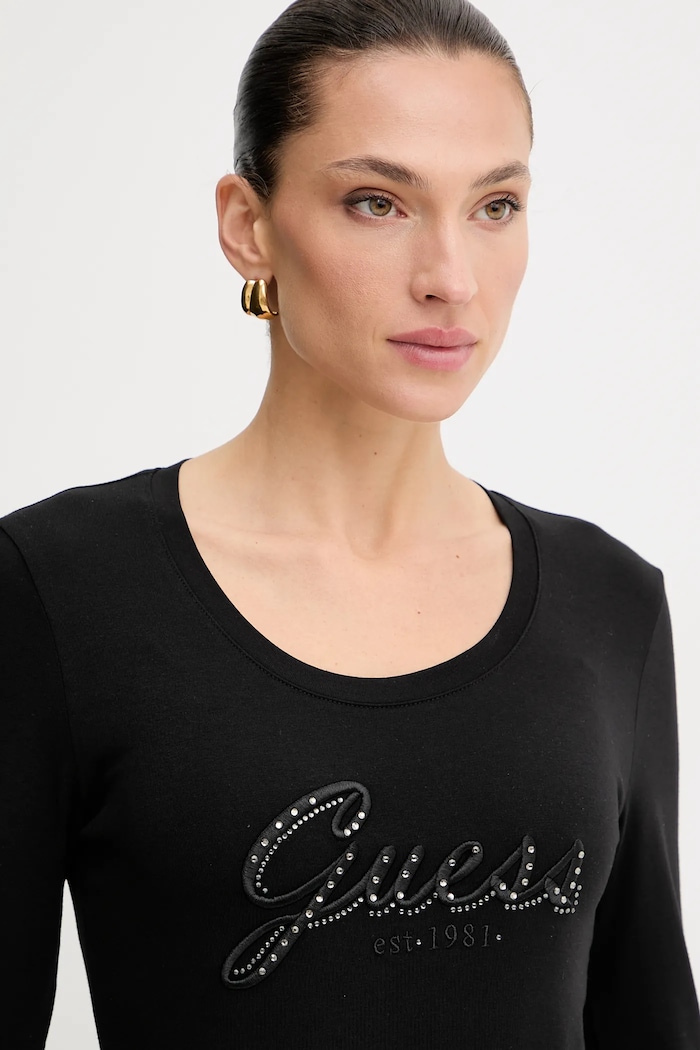 Guess longsleeve negru W5YI26.J1314