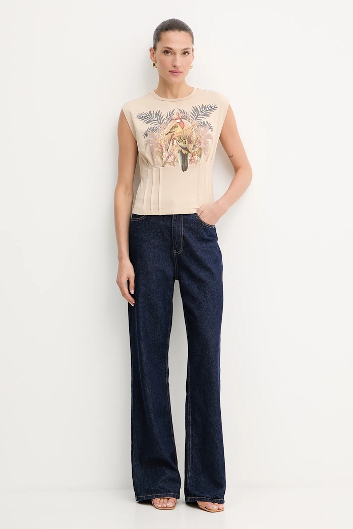 Guess top PARAKEET W5YI33.K49A1 beżowy AW25