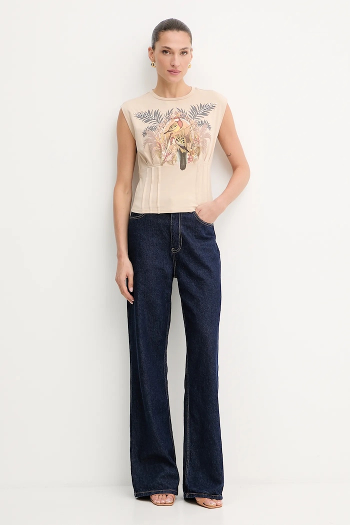 Guess top PARAKEET W5YI33.K49A1 beżowy AW25