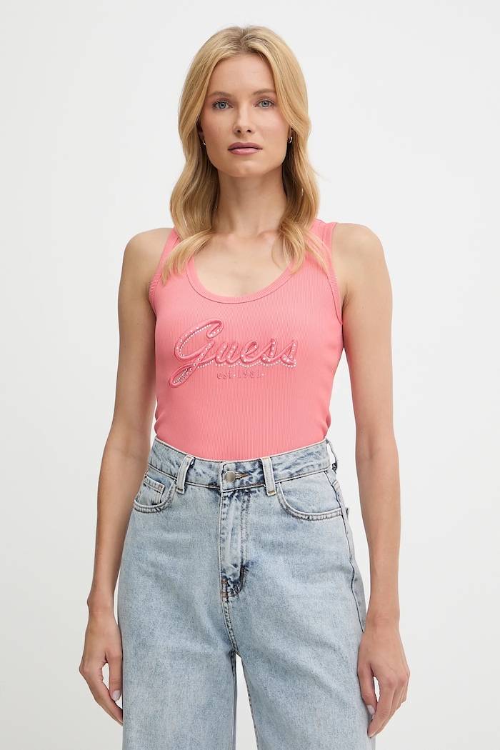 Top Guess RAISSA nášivka oranžová W5YP00.KCXJ2