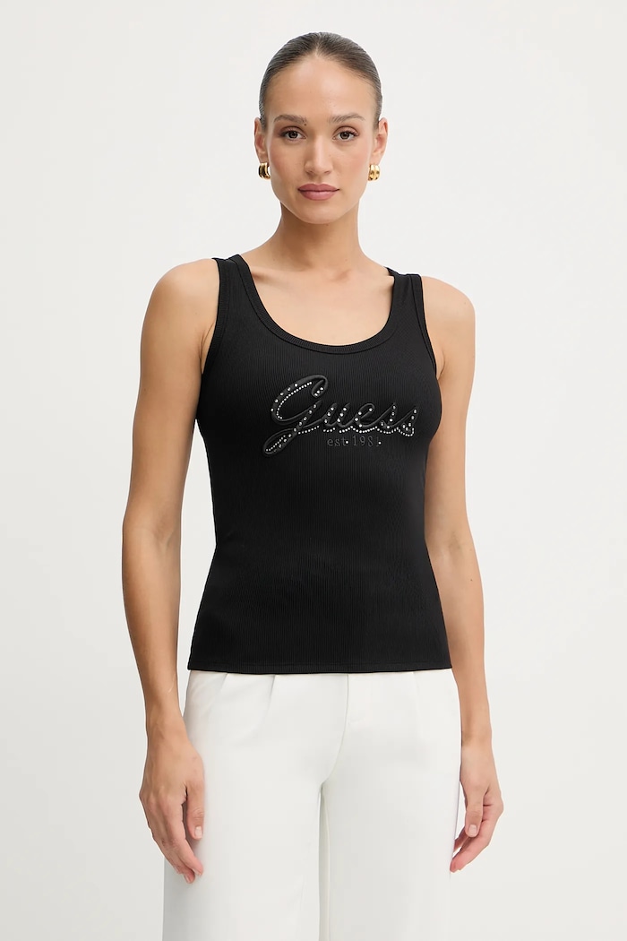 Top Guess RAISSA nášivka čierna W5YP00.KCXJ2