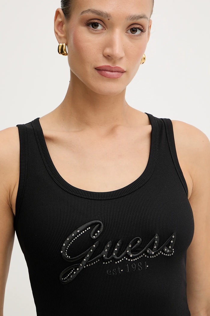 Oblečenie Top Guess RAISSA W5YP00.KCXJ2 čierna