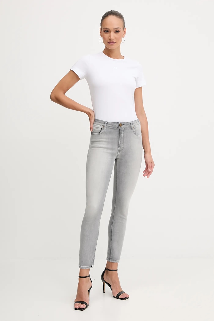 Bavlnené tričko Pinko 100355.A2RD biela AA00
