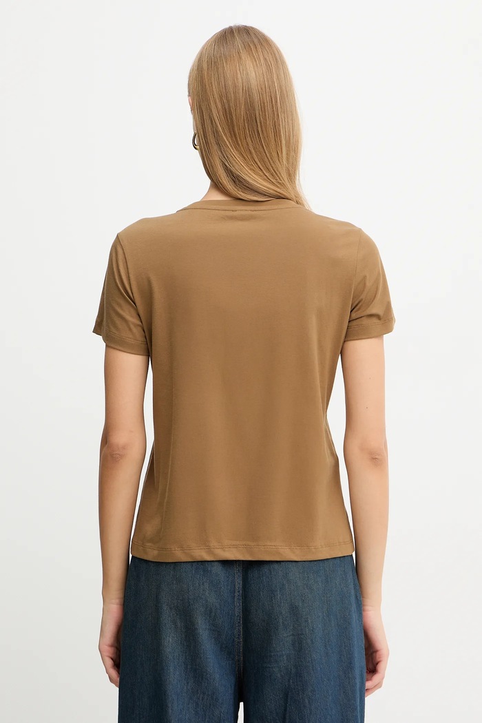 Abbigliamento Pinko t-shirt in cotone 100535.A2RN marrone