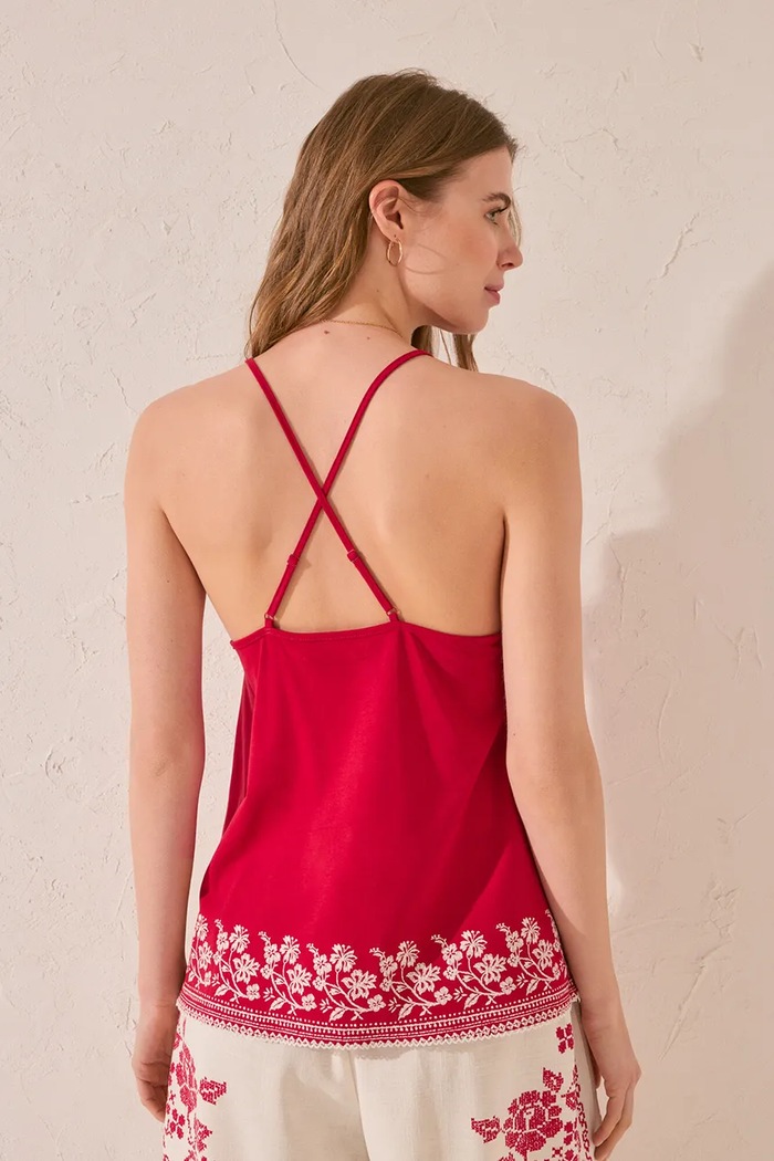 Tričko bez rukávů women'secret červená 3279704
