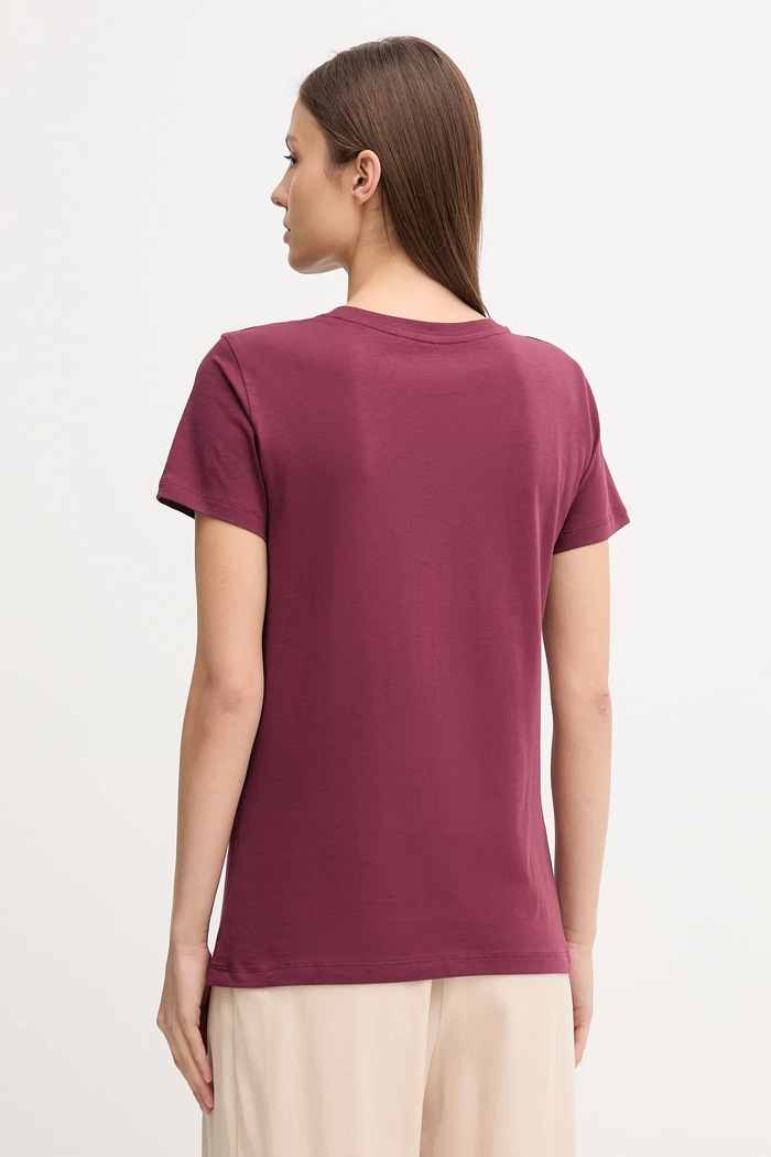 Bavlněné tričko Armani Exchange XW001459.AF10356 burgundské SS26
