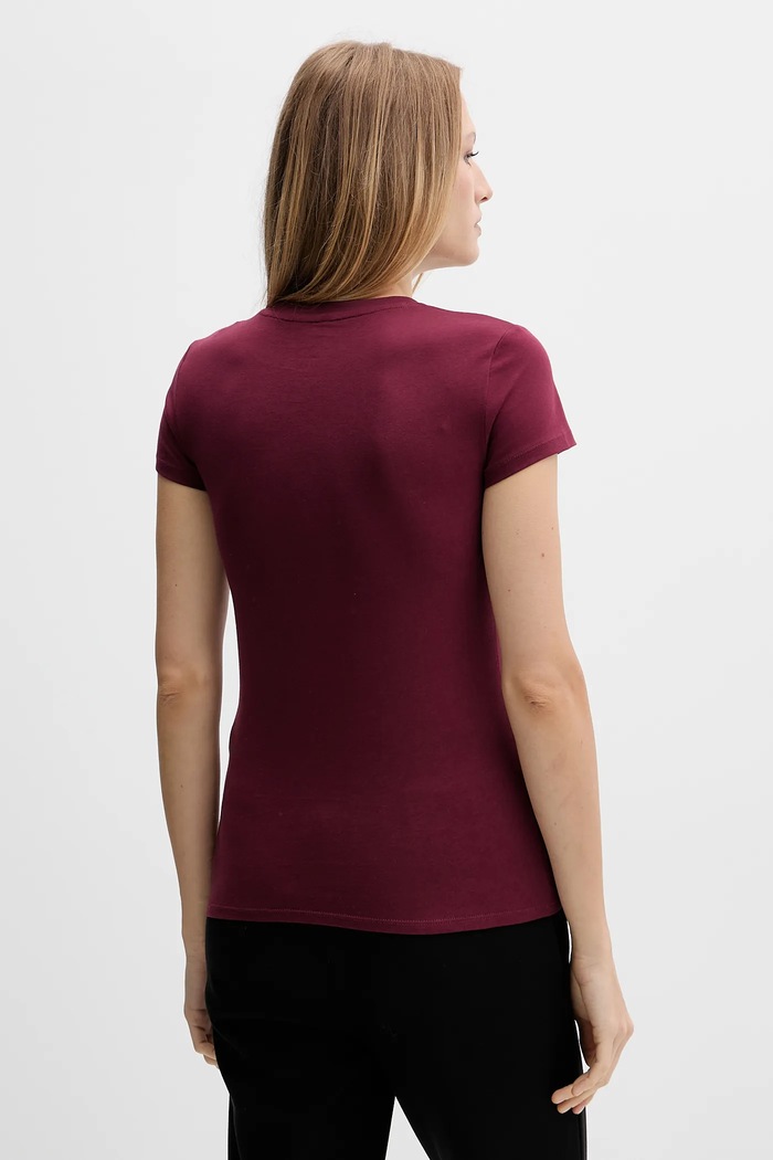 Îmbrăcăminte Armani Exchange tricou din bumbac XW001357.AF10356 burgundia