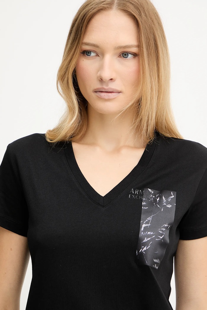 Bavlnené tričko Armani Exchange čierna XW001358.AF10356