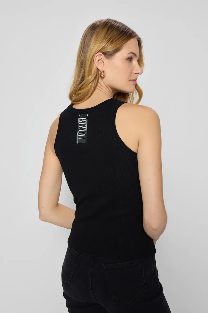 Bavlněný top Bizuu ALEXIN ALEXIN.CZARNY.SS25 černá AW25