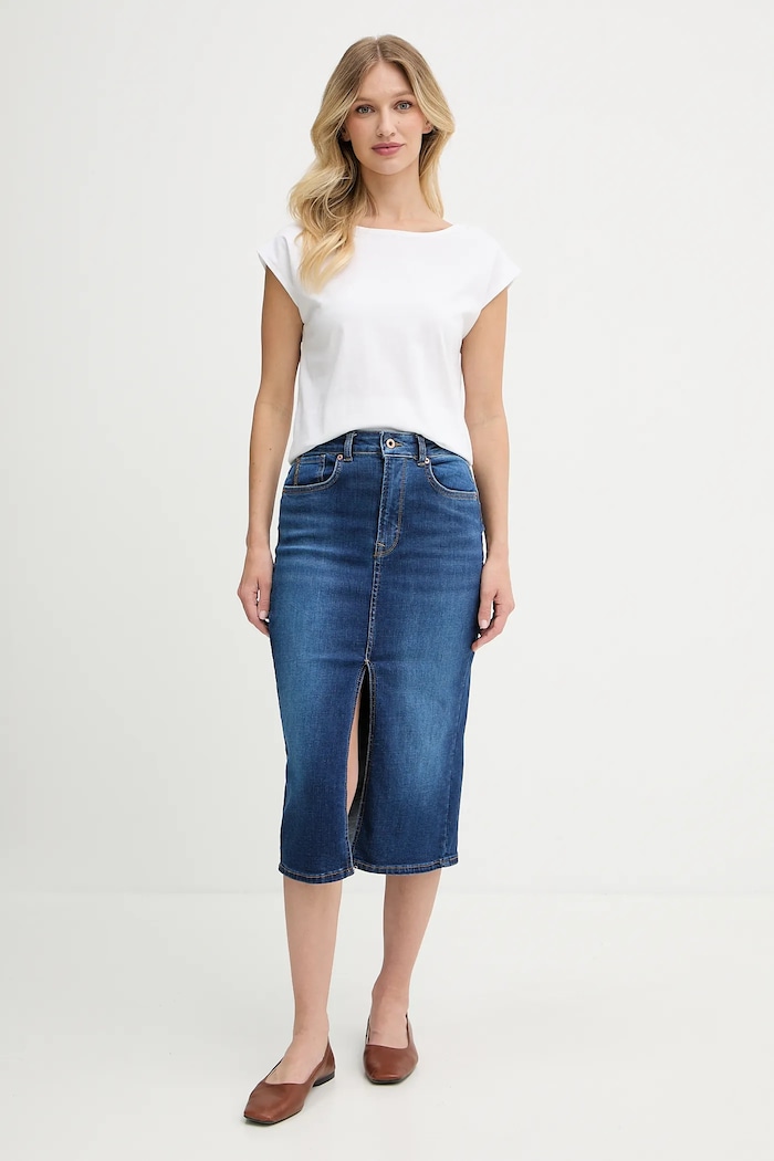 Pepe Jeans T-shirt bawełniany PL506117 biały AW25