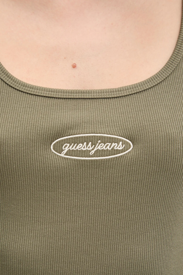 Top Guess Jeans W5YP35.KA0H1 zelená