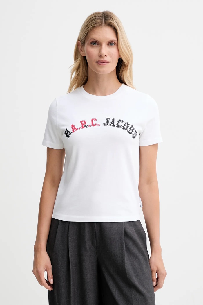 A.P.C. T-shirt bawełniany A.P.C. x MARC JACOBS biały COHKS.F26555