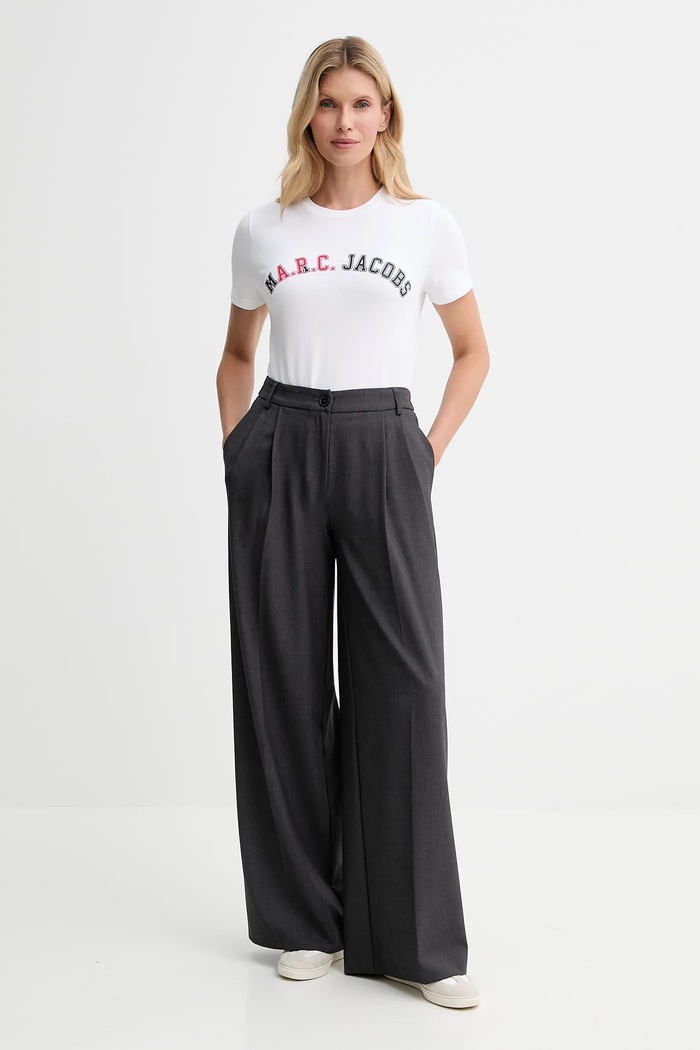 A.P.C. T-shirt bawełniany A.P.C. x MARC JACOBS COHKS.F26555 biały AW25