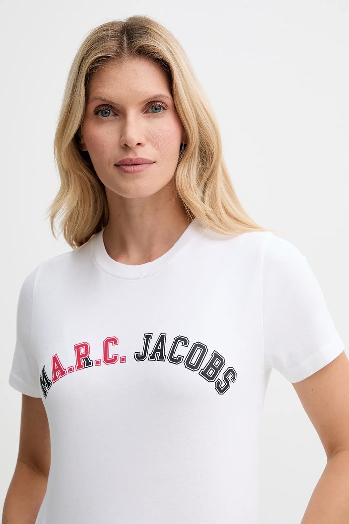 T-shirt bawełniany A.P.C. x MARC JACOBS A.P.C. COHKS.F26555 biały