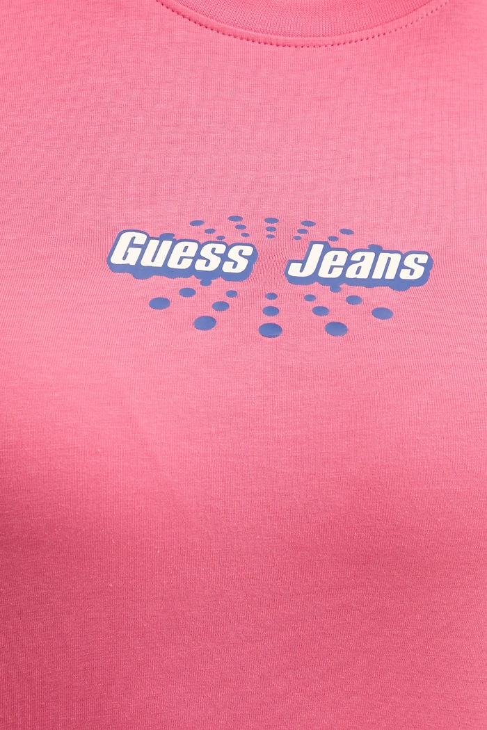 Μπλουζάκι Guess Jeans W5YI04.J1314 ροζ