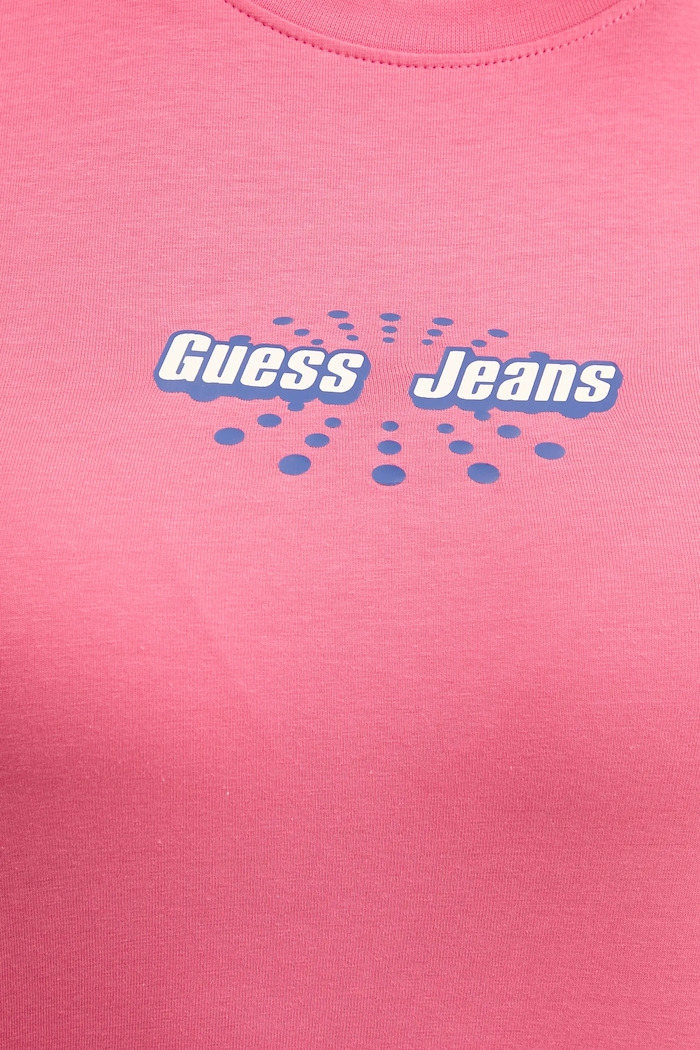 Μπλουζάκι Guess Jeans W5YI04.J1314 ροζ
