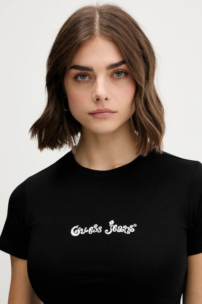 Tričko Guess Jeans čierna W5YI24.J1314