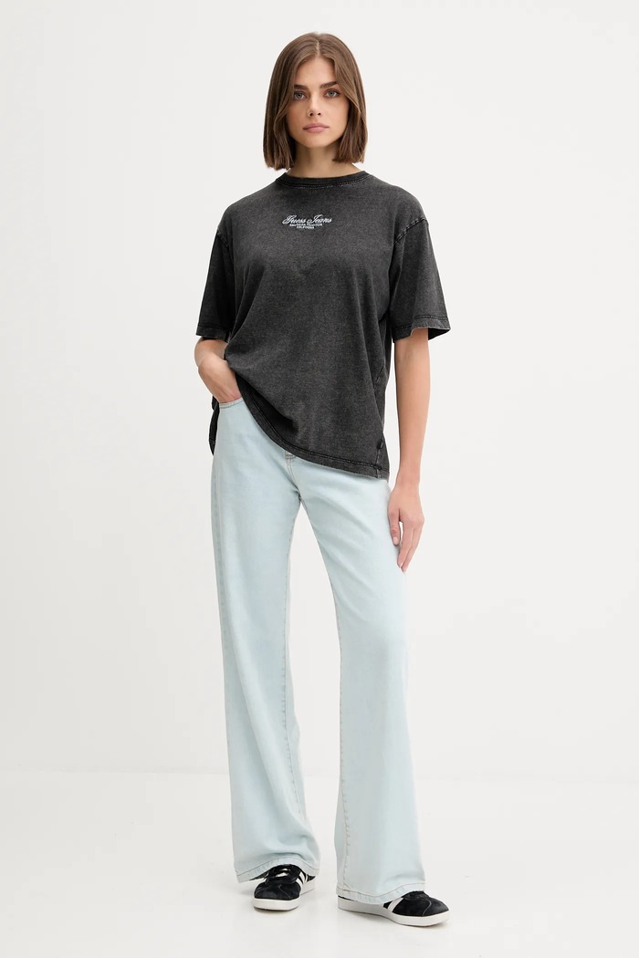 Guess Jeans t-shirt bawełniany W5YI25.K8HM0 czarny AW25
