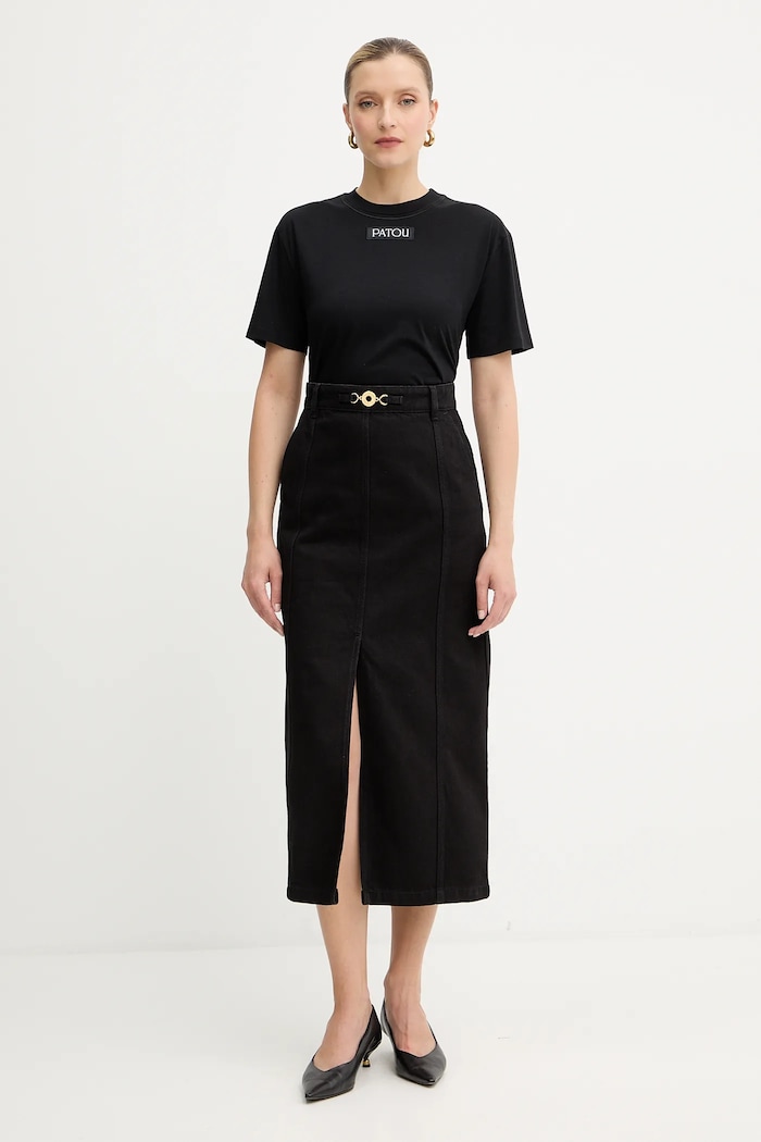 Patou t-shirt bawełniany JE1879999 czarny AW25