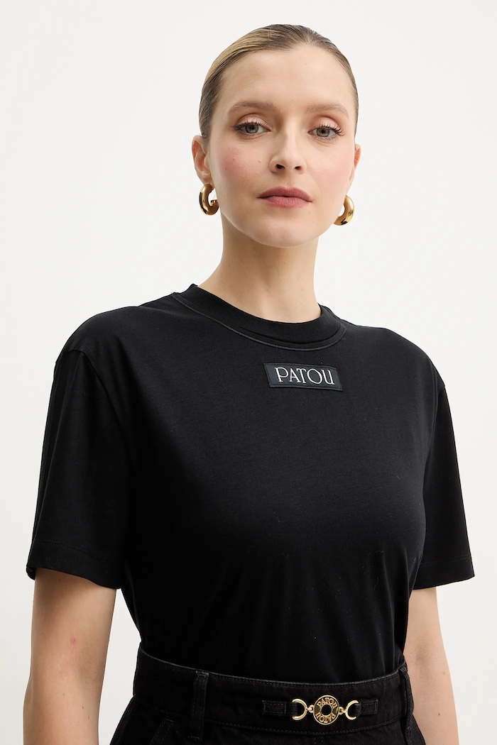Patou t-shirt bawełniany czarny JE1879999