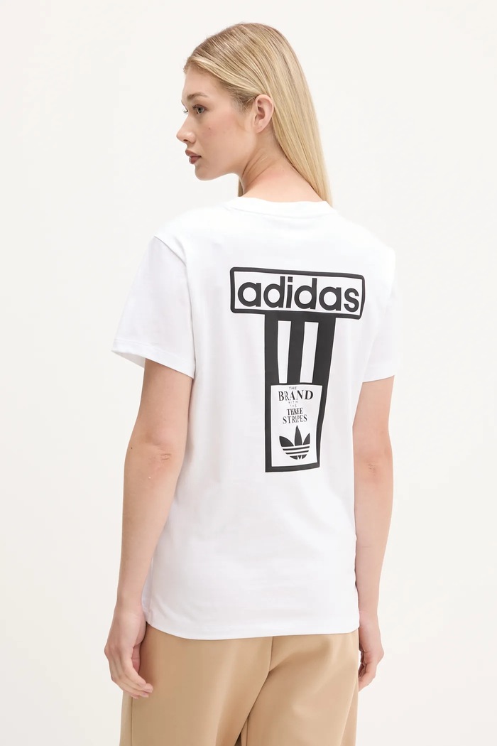 Ρούχα Βαμβακερό μπλουζάκι adidas Originals Adibreak JV7207 λευκό