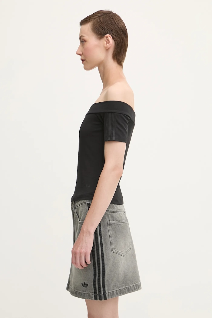 Тениска adidas Originals Bandeau SS JV9742 черен AW25