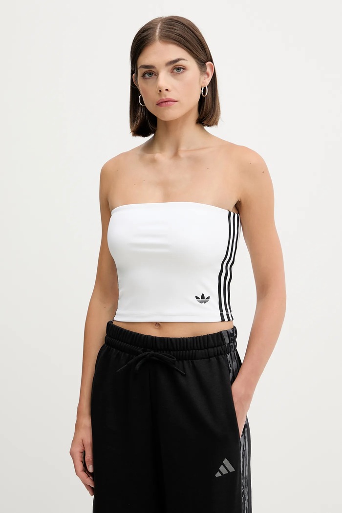 adidas Originals top 3-Stripes aplikacja biały JX7720