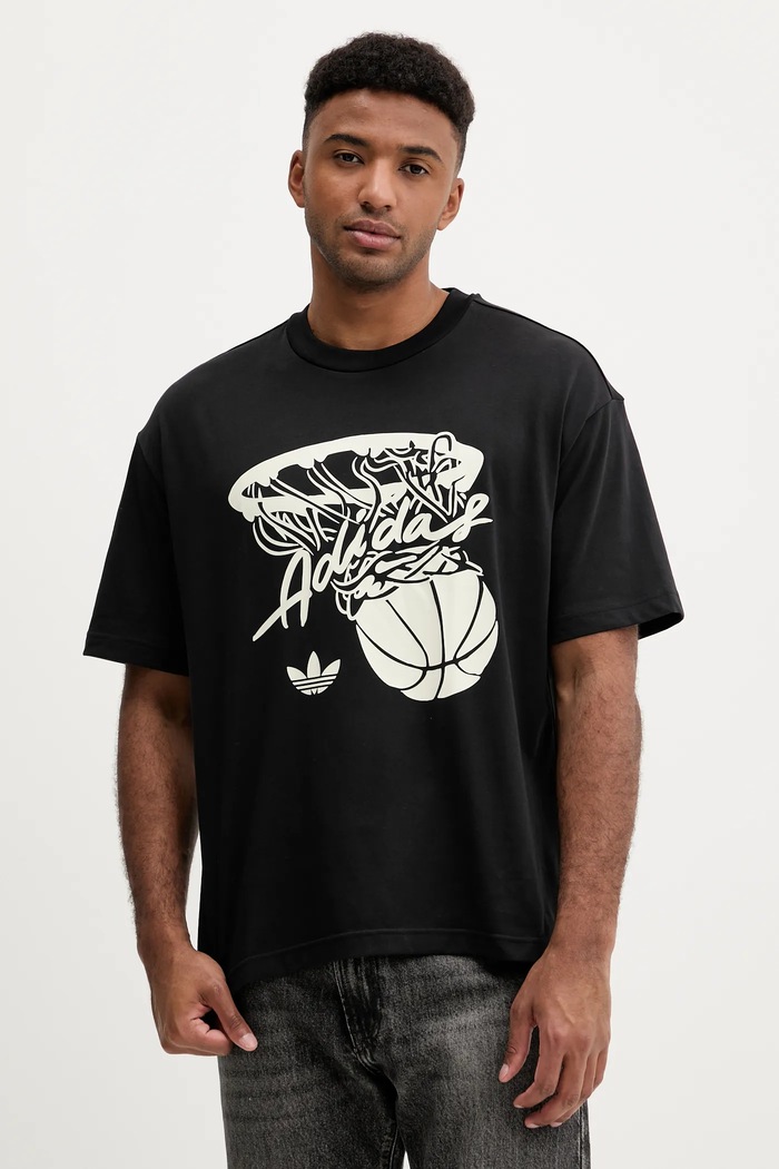 adidas Originals t-shirt Hot Shot Tee wzorzyste czarny JY3650