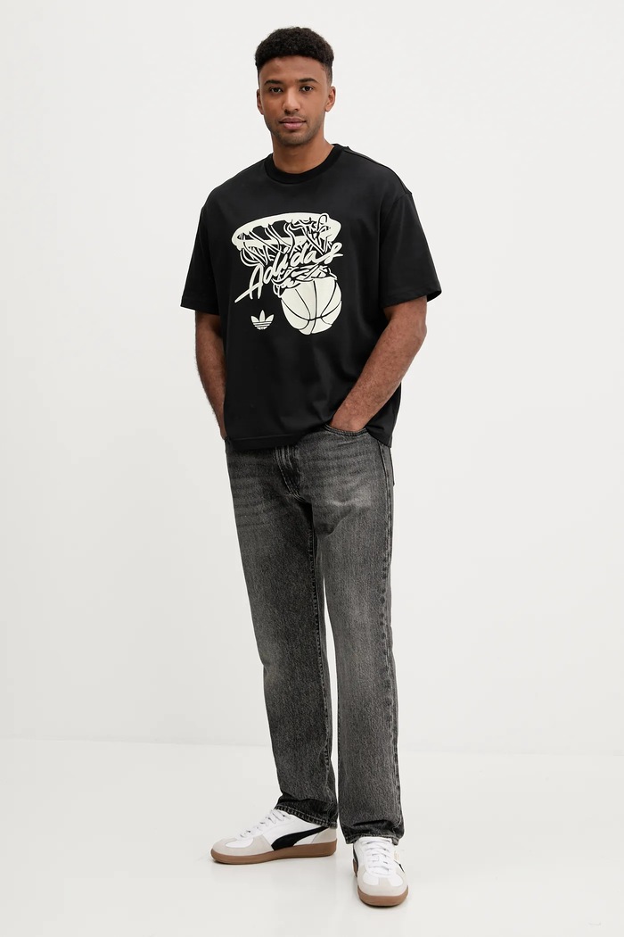 adidas Originals t-shirt Hot Shot Tee JY3650 czarny AW25