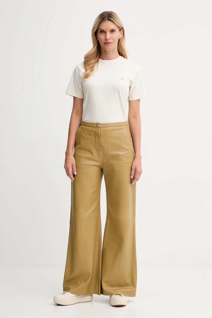 Bally tricou din bumbac WJE085 bej AW25