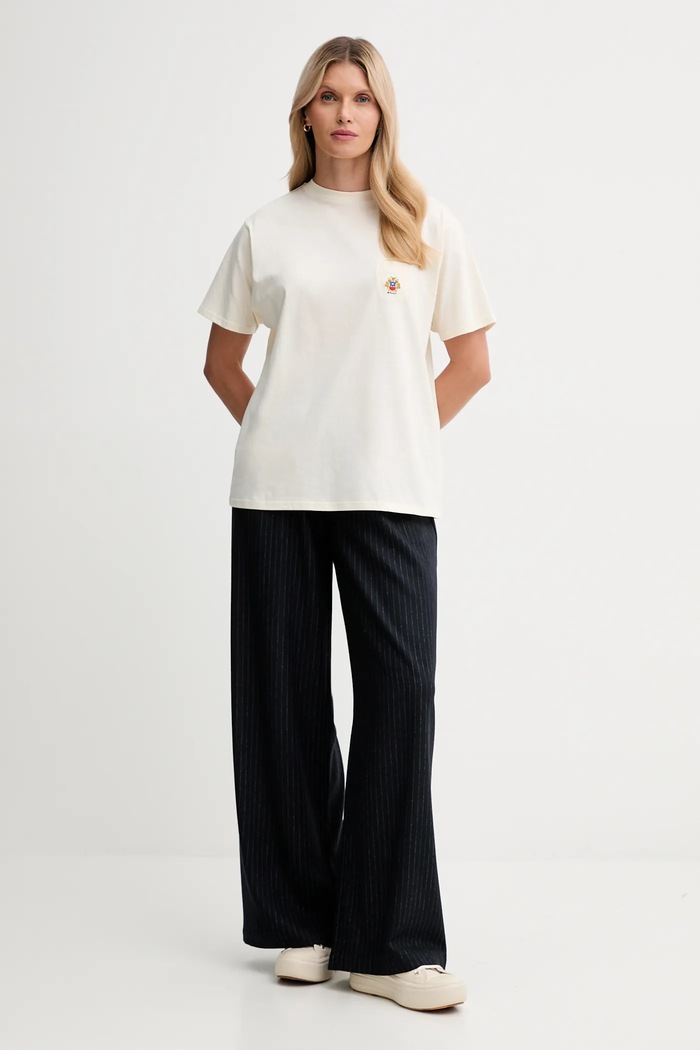 Bally tricou din bumbac WJE07E bej AW25