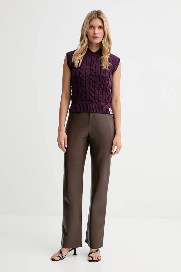 Bally gilè in lana WKN0AN violetto AW25