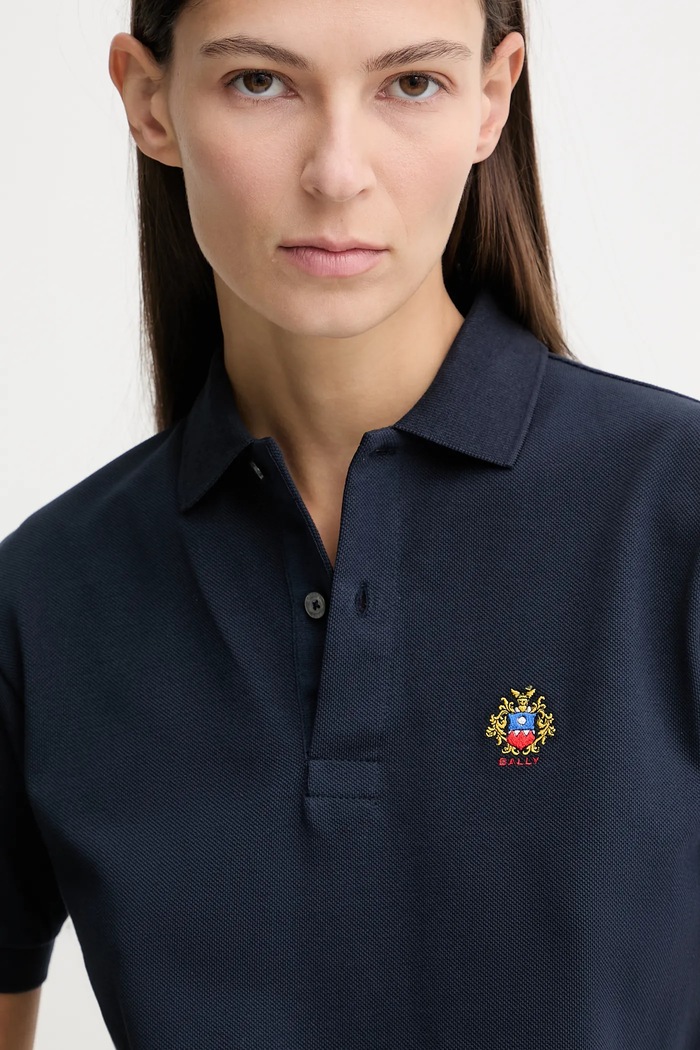 Bavlnené polo tričko Bally tmavomodrá WJE04R