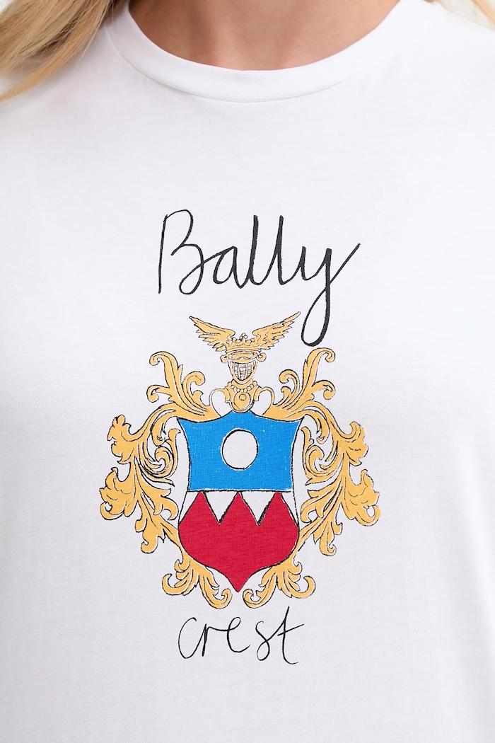 Bavlnené tričko Bally WJE087 biela