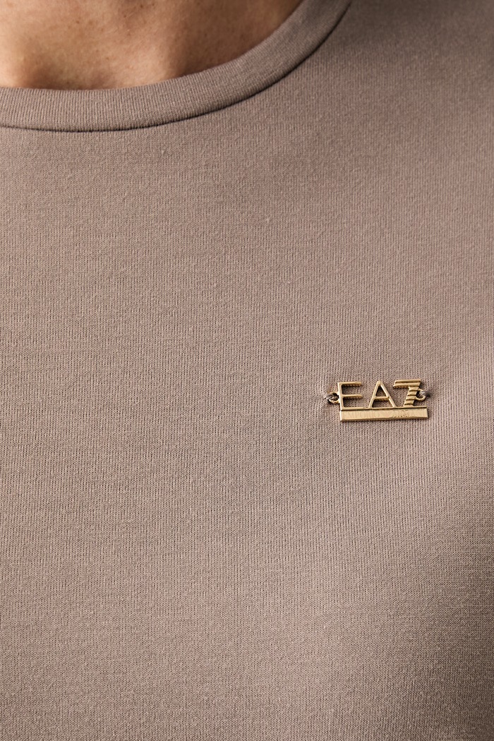 EA7 Emporio Armani T-shirt damski z wiskozą AF13919.7W000189 brązowy