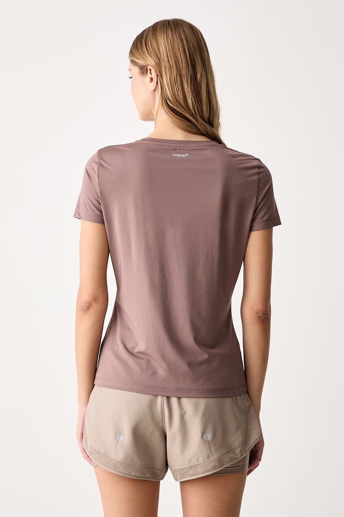 Odzież EA7 Emporio Armani T-shirt treningowy damski AF18476.7W000795 brązowy
