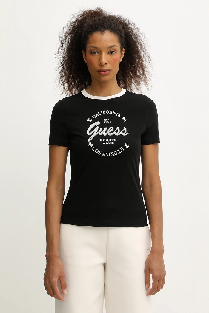 Tričko Guess GALA nášivka černá V5BI03.J1314
